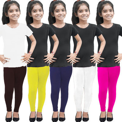 K M R Indi Legging For Girls(Multicolor Pack of 5)