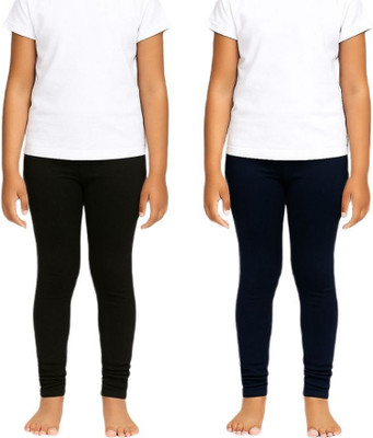 Chilins Legging For Girls(Black Pack of 2)