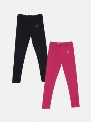 TWIN BIRDS Indi Legging For Girls(Pink Pack of 2)