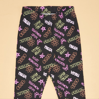 Pantaloons Junior Legging For Girls(Black Pack of 1)