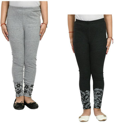 Indistar Legging For Girls(Black Pack of 2)