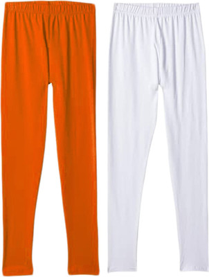 Lyra Legging For Girls(Orange Pack of 2)