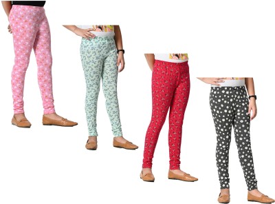 IndiWeaves Indi Legging For Girls(Multicolor Pack of 4)