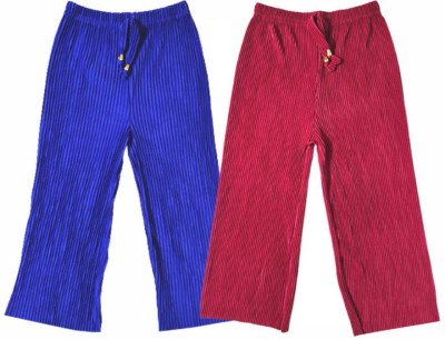 100LUCK Relaxed Girls Blue, Maroon Trousers