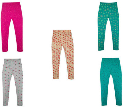 MTI FASHIONS Indi Legging For Girls(Multicolor Pack of 5)