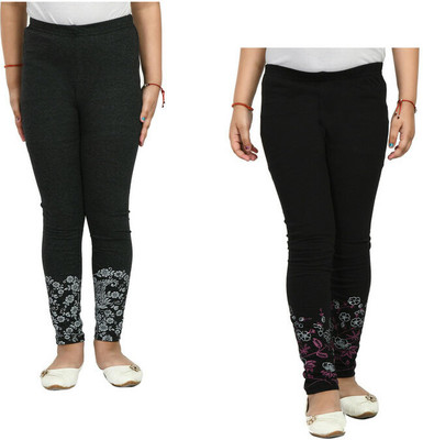 KAVYA Indi Legging For Girls(Black Pack of 2)
