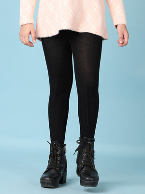 V-MART Legging For Girls(Black Pack of 1)