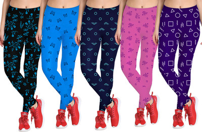 K M R Legging For Girls(Multicolor Pack of 5)
