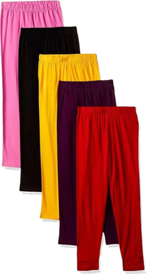 Tik Tok WEARS Indi Legging For Girls(Pink Pack of 5)