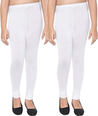 Tik Tok WEARS Indi Legging For Girls(White Pack of 2)