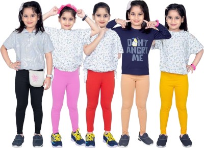 Tik Tok WEARS Indi Legging For Girls(Beige Pack of 2)