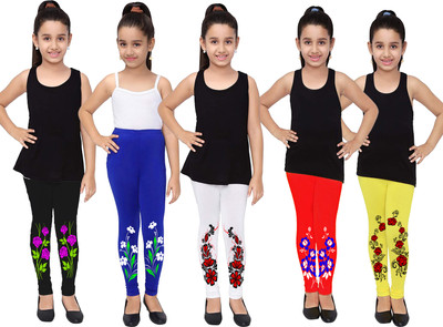 lifeneeds Legging For Girls(Multicolor Pack of 5)