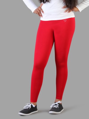 TWIN BIRDS Legging For Girls(Red Pack of 1)