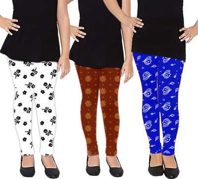 K M R Indi Legging For Girls(Multicolor Pack of 3)