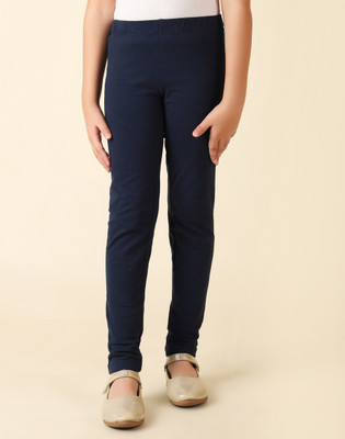 Fabindia Indi Legging For Girls(Blue Pack of 1)