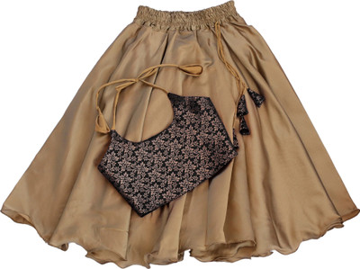 MVD Fashion Indi Girls Lehenga Choli Party Wear Solid Lehenga Choli(Multicolor, Pack of 1)