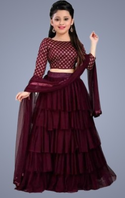 RUTSH CREATION Flared/A-line Gown(Maroon)