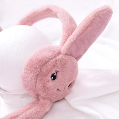 BabeDesk Winter Funny 1 Pink Head Phone Moving Air Pump Earmuff for Girls/Women's Ear Muff(Pack of 1)