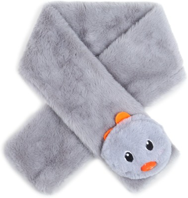 ZACHARIAS Solid, Embellished Kids Muffler(Grey)