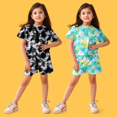 PEARLFASHION Kids Nightwear Baby Boys & Baby Girls Printed Cotton Blend(Multicolor Pack of 2)