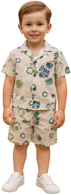 FASHION GRAB Kids Nightwear Boys Printed Cotton(Multicolor Pack of 1)
