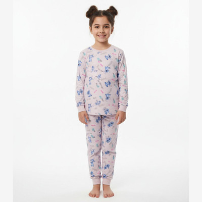 Macare Kids Nightwear Boys & Girls Printed Cotton(Pink Pack of 1)