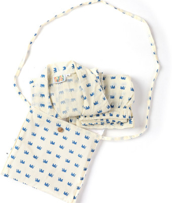 PlayfulThreads Kids Nightwear Baby Boys & Baby Girls Printed Cotton(Blue Pack of 1)