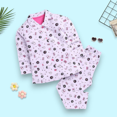 Uwald Kids Nightwear Baby Boys & Baby Girls Printed Nylon(Multicolor Pack of 1)