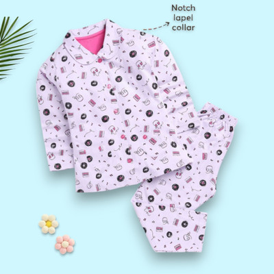 KIKANI ENTERPRISE Kids Nightwear Baby Boys & Baby Girls Printed Nylon(Multicolor Pack of 1)