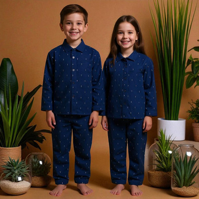 Alaap Kids Nightwear Baby Boys & Baby Girls Printed Polycotton(Multicolor Pack of 1)