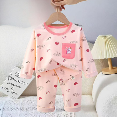 Kavshra official Kids Nightwear Boys & Girls Printed Cotton(Pink Pack of 2)