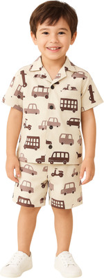 FASHION GRAB Kids Nightwear Boys Printed Cotton(Purple Pack of 1)