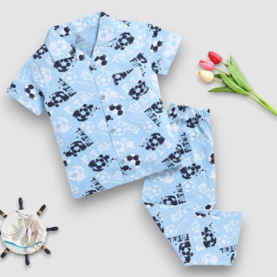 WinsWorld Kids Nightwear Baby Boys & Baby Girls Printed Cotton(Multicolor Pack of 1)