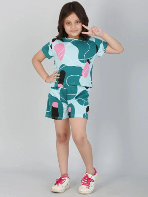 Ninos Dreams Kids Nightwear Girls Printed Cotton(Multicolor Pack of 1)