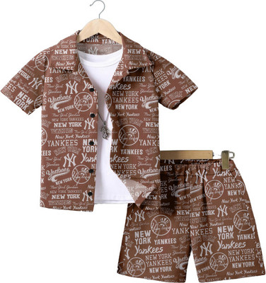 GunjaFashion Kids Nightwear Boys Printed Cotton(Brown Pack of 1)