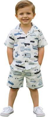 FASHION GRAB Kids Nightwear Boys Printed Cotton(Dark Blue Pack of 1)