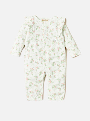 GIGGLES by Babyshop Kids Nightwear Baby Girls Printed Cotton Blend(Beige Pack of 1)