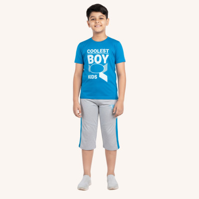Arsha lifestyle Kids Nightwear Boys Printed Cotton(Blue Pack of 1)