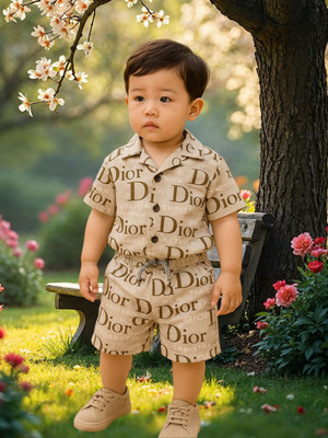 FASHION GRAB Kids Nightwear Boys Printed Cotton(Brown Pack of 1)