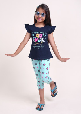 Colourspop Kids Nightwear Baby Girls Printed Cotton(Multicolor Pack of 1)