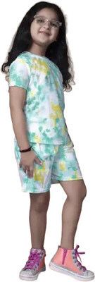 KNCH Kids Nightwear Boys & Girls Graphic Print Cotton Blend(Pink Pack of 1)