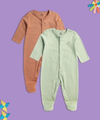 MINI KLUB Kids Nightwear Baby Boys Printed Cotton(Multicolor Pack of 2)