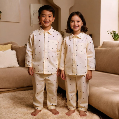 Alaap Kids Nightwear Baby Boys & Baby Girls Printed Polycotton(Multicolor Pack of 1)