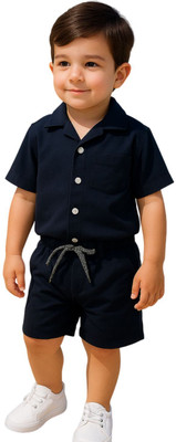 FASHION GRAB Kids Nightwear Boys Printed Cotton(Blue Pack of 1)