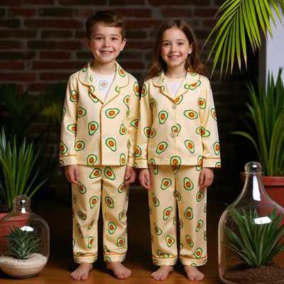 Alaap Kids Nightwear Baby Boys & Baby Girls Printed Polycotton(Multicolor Pack of 1)