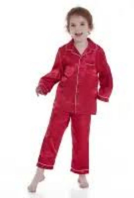 VCD FASHION TREND Kids Nightwear Baby Boys & Baby Girls Solid Pure Satin(Maroon Pack of 1)