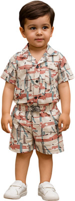 FASHION GRAB Kids Nightwear Boys Printed Cotton(Pink Pack of 1)