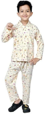 Bornlov Kids Nightwear Baby Boys & Baby Girls Printed Cotton(Multicolor Pack of 1)