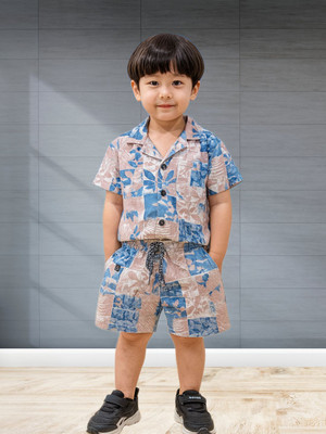 FASHION GRAB Kids Nightwear Boys Printed Rayon(Dark Blue Pack of 1)