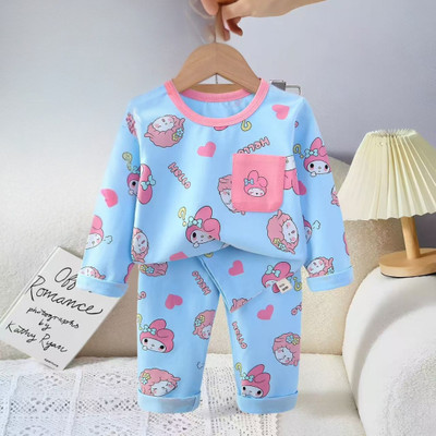 Kavshra official Kids Nightwear Boys & Girls Printed Cotton(Blue Pack of 2)